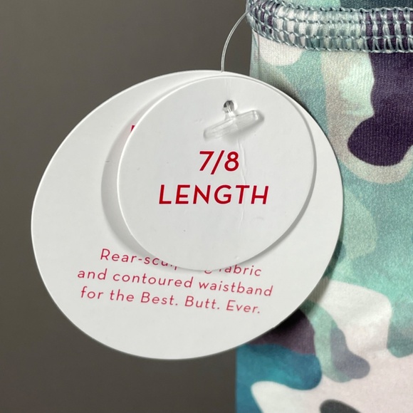 NEW Spanx Pants Womens Medium blue green purple camo athletic leggings gym - Picture 7 of 13